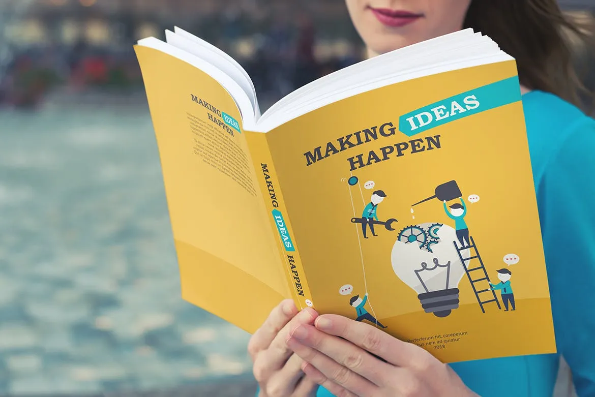 简装软封图书封面设计展示图样机素材库精选 Book Mockup / Soft Cover Edition插图(7)