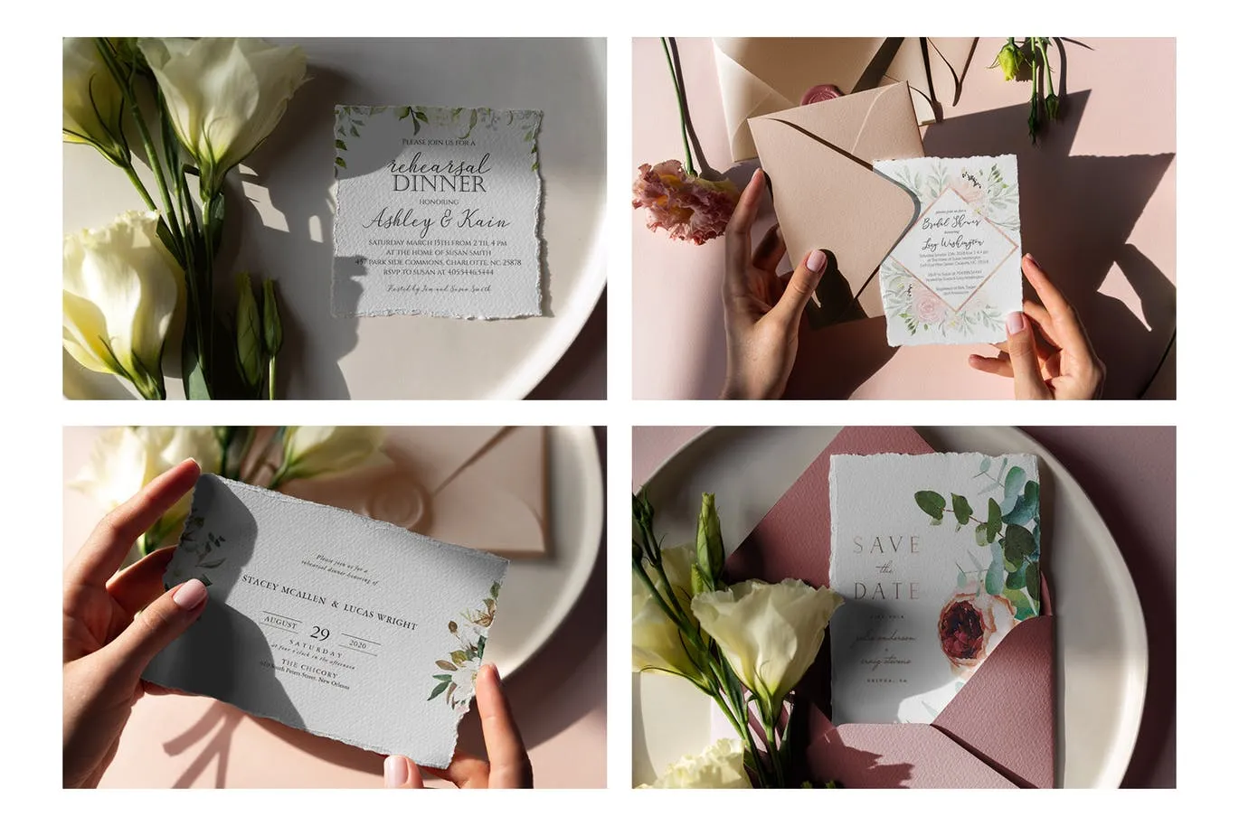 婚礼邀请设计素材效果预览样机套装 Wedding Day Mock-Up Tenderness插图(10)