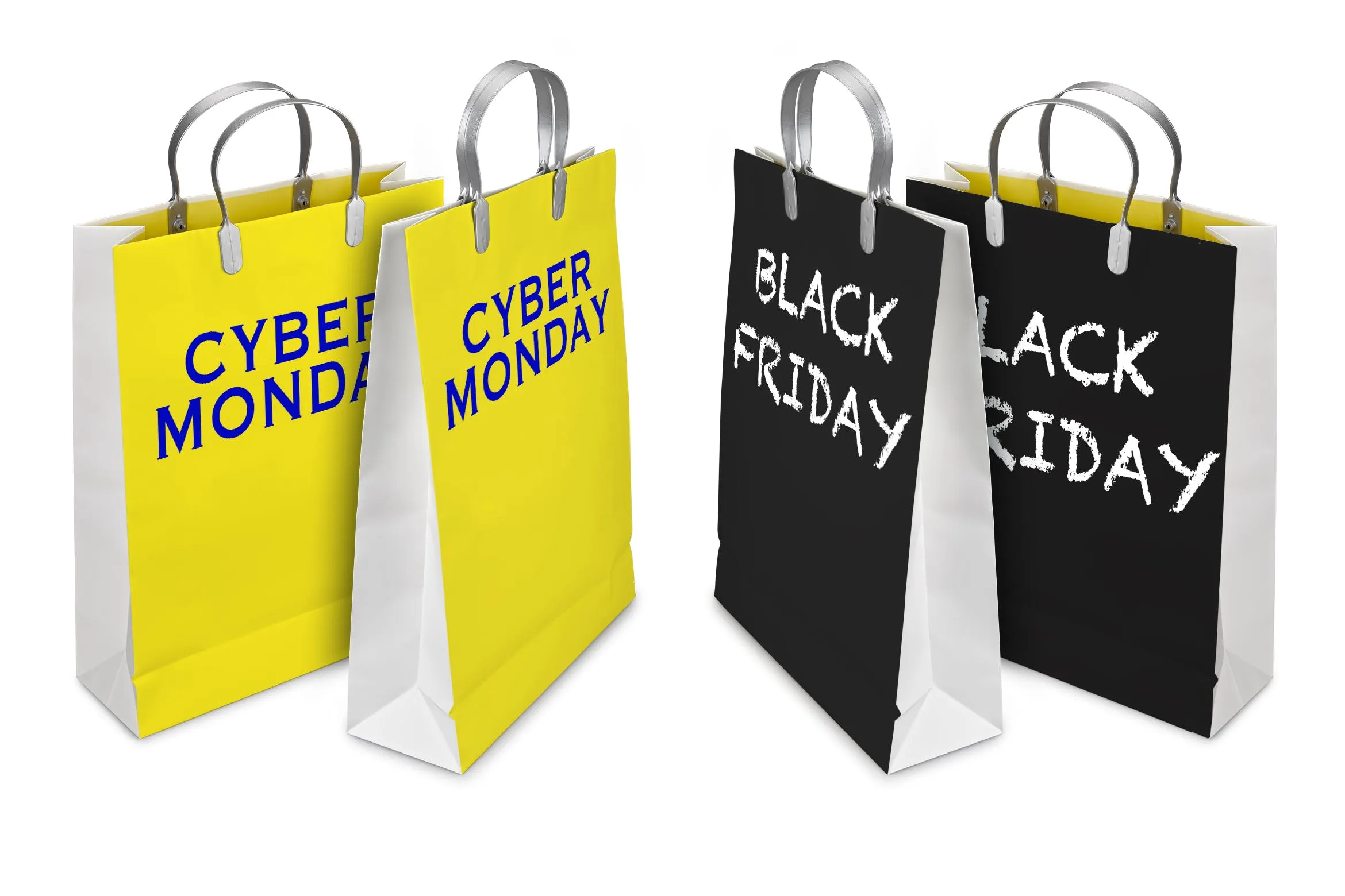 网络星期一amp;黑色星期五促销日购物袋设计样机02 Business days mockup_02