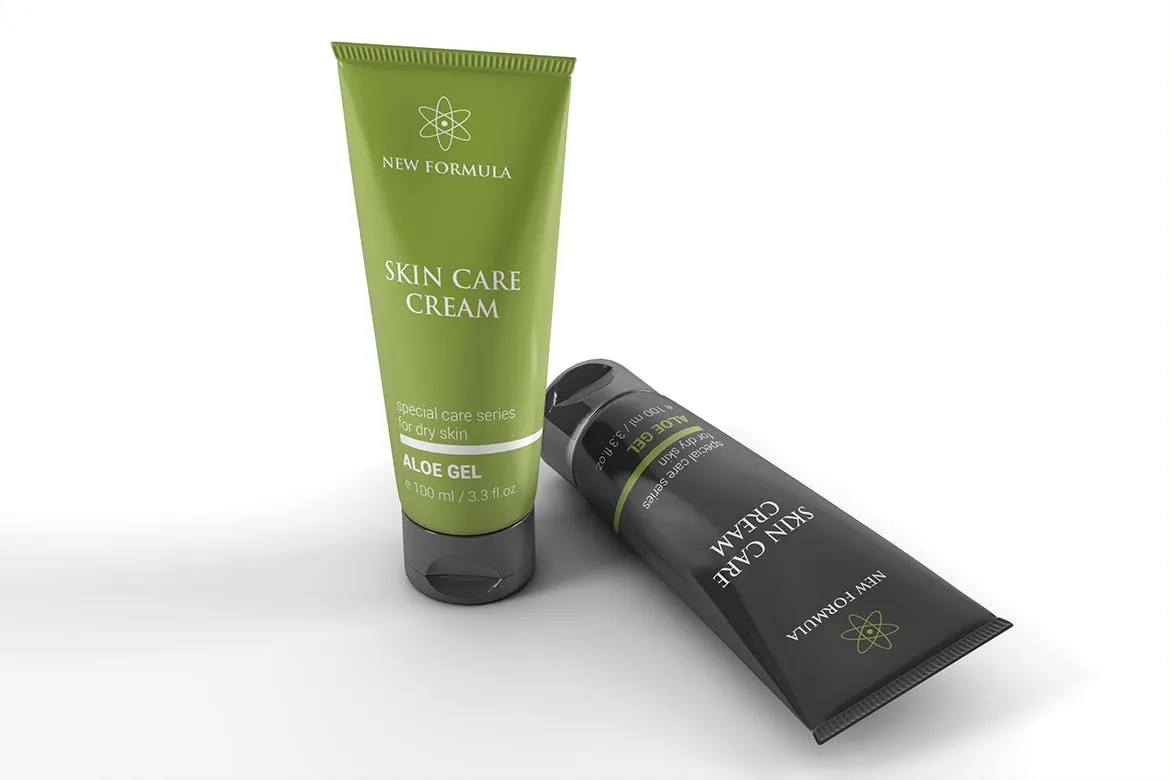 化妆品软管包装设计图素材库精选 Cosmetic Tube Mockup插图(3)