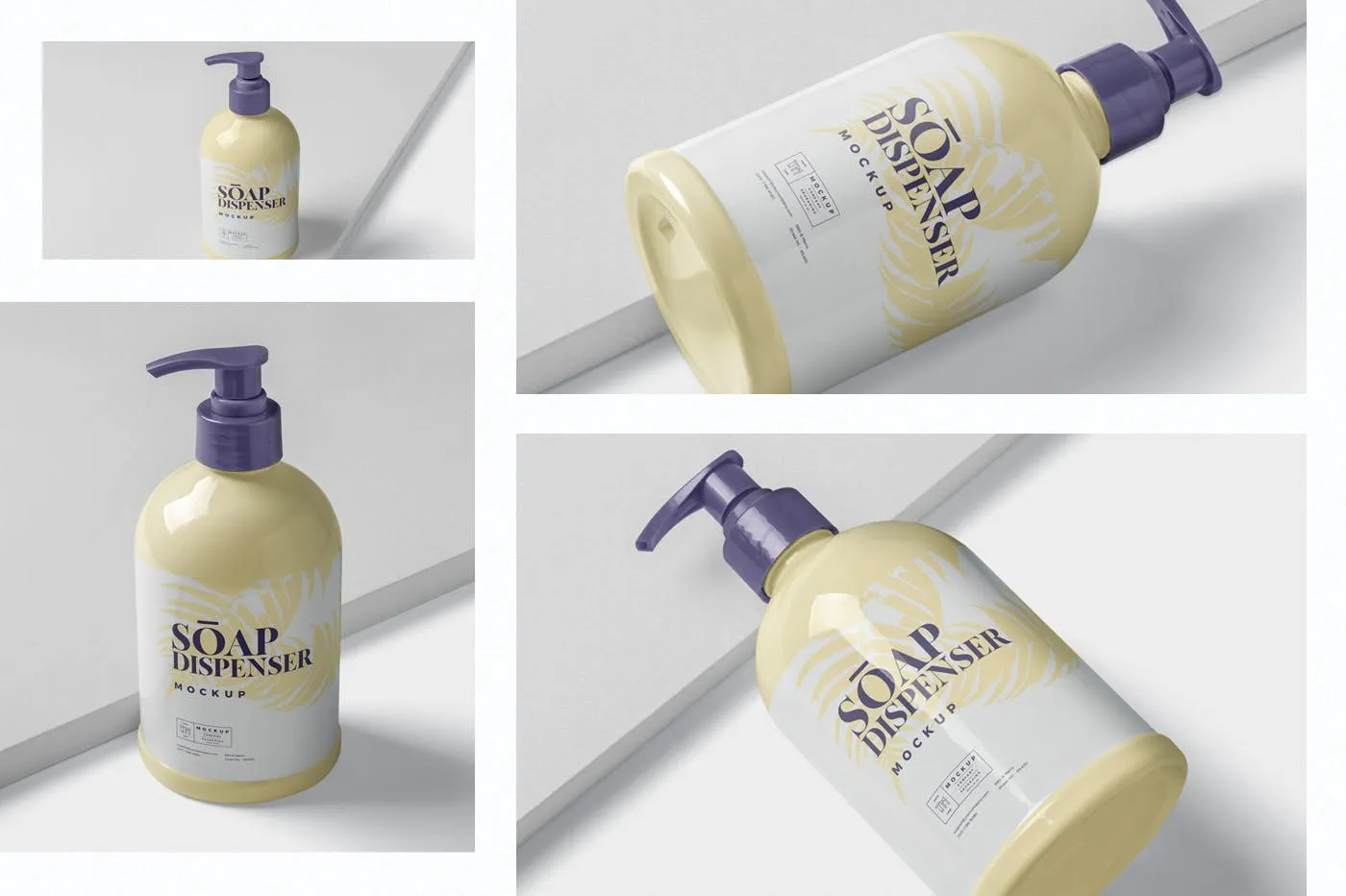 沐浴露洗发水按压瓶外观设计样机模板 Soap Dispenser Mockup – Big Size插图(1)