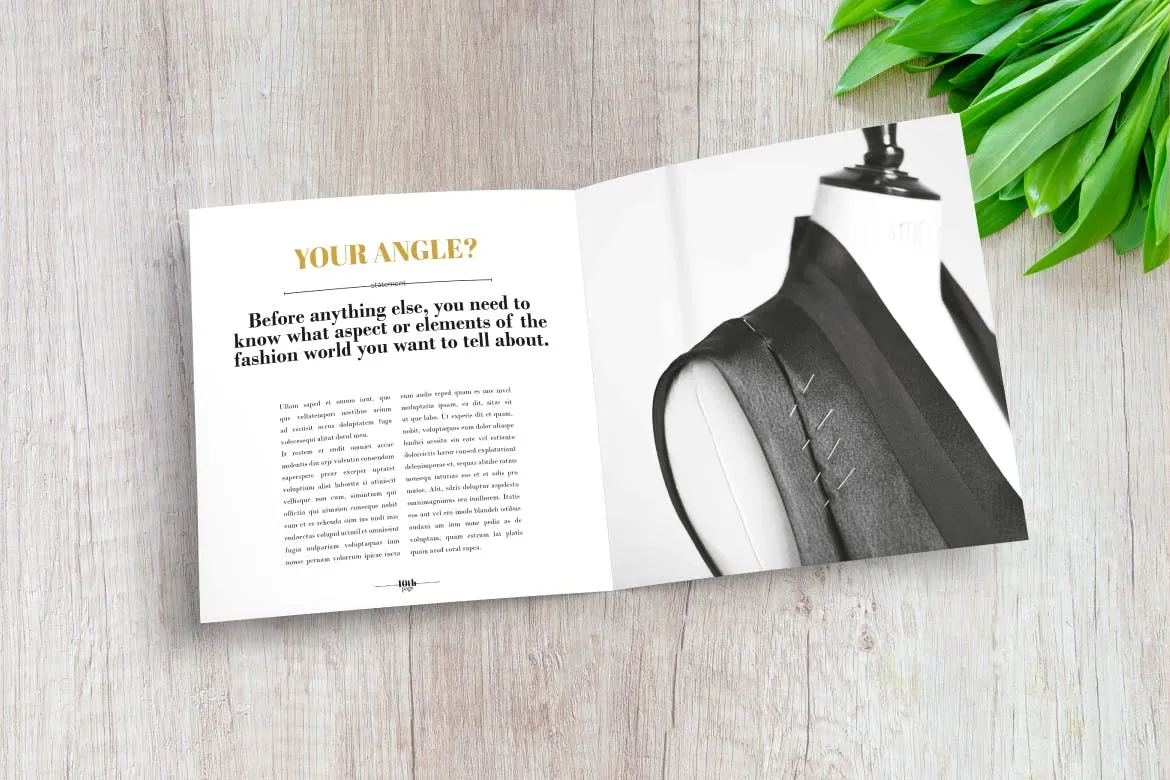 方形传单内页版式设计样机模板 Square Leaflet Mockup插图(4)