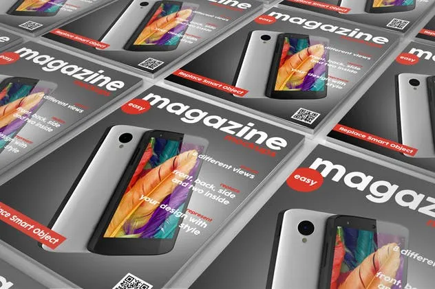 杂志封面封底设计样机模板 Magazin Mock Up插图(5)