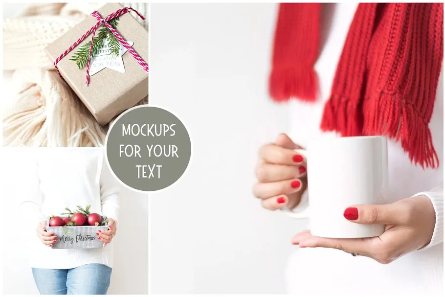 圣诞节主题照片场景样机素材 Traditional Christmas Bundle插图(2)