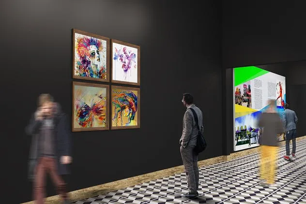 海报油画艺术品展览样机Vol.7 Exhibition Mockup [vol 7]插图(2)