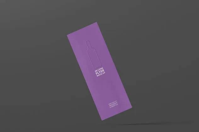 创意A6尺寸长方形传单样机模板 A6 Long Flyer Mock-Up插图(7)