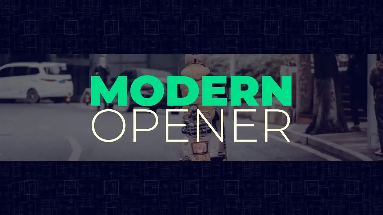 现代开启者介绍幻灯片像素设计精选AE模板