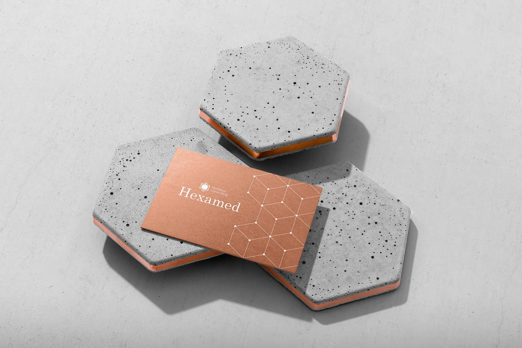 六边形图形设计品牌VI视觉设计效果图样机套件v1 Hexamed Branding Mockup插图(4)