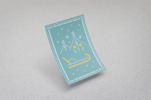 极简主义时尚邮票样机模板 Postage Stamps Mock-Ups插图(6)