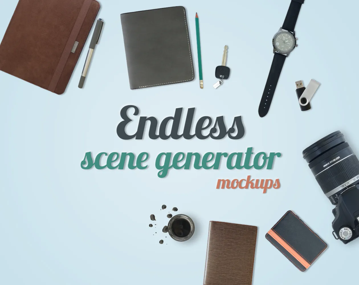 办公文具&生活产品样机场景生成器插图
