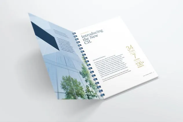 高档活页笔记本记事本印刷品样机 Comb Bound Book Mockups插图(3)