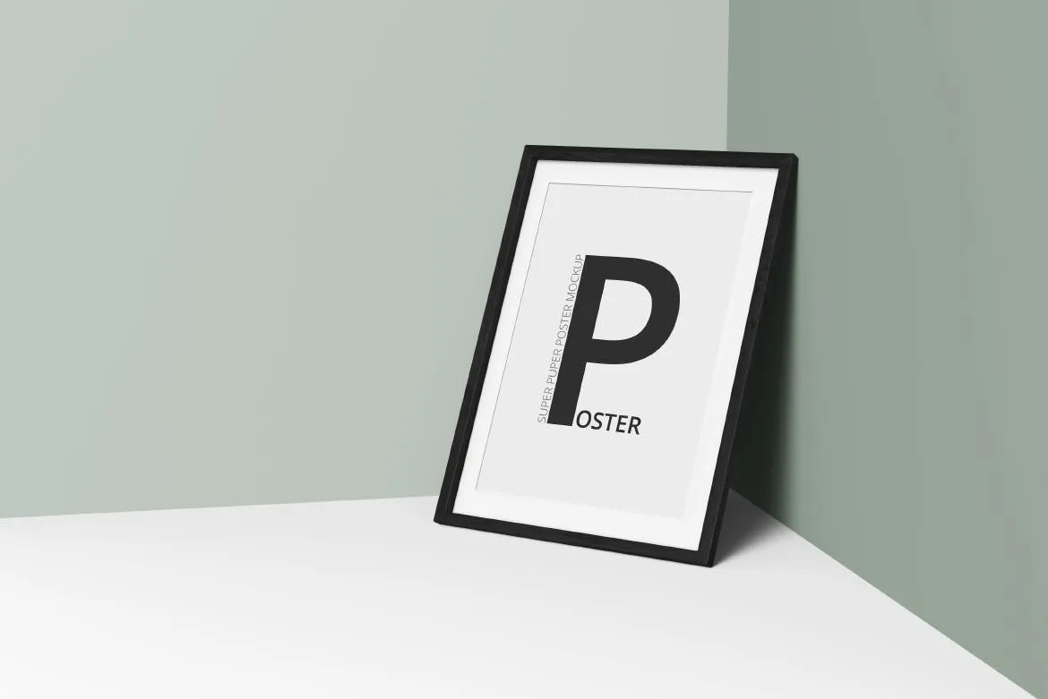 A3/A4规格海报设计画框样机模板 A3 / A4 Poster Mock-up插图(5)