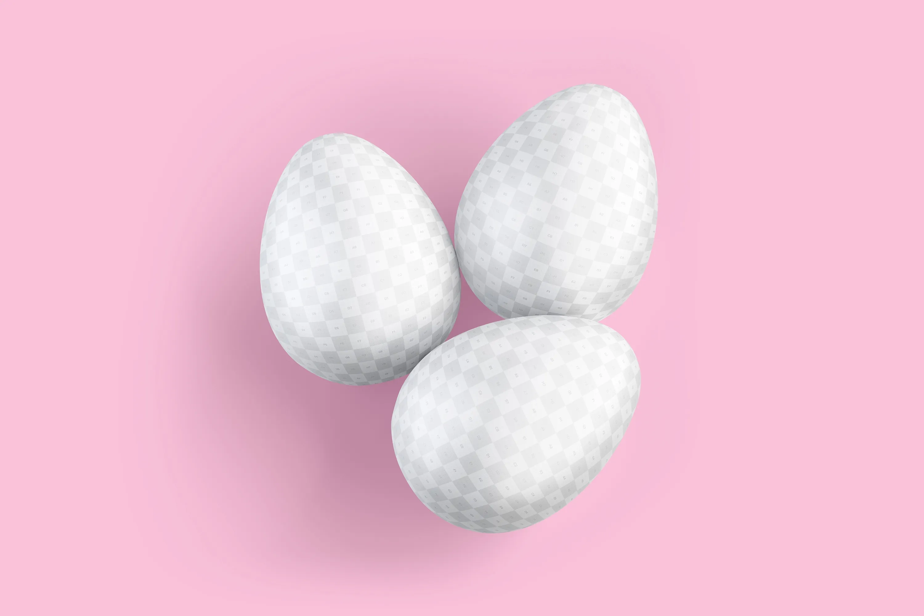 复活节彩蛋顶视图节日场景样机02 Easter Egg Mockup, Top View 02