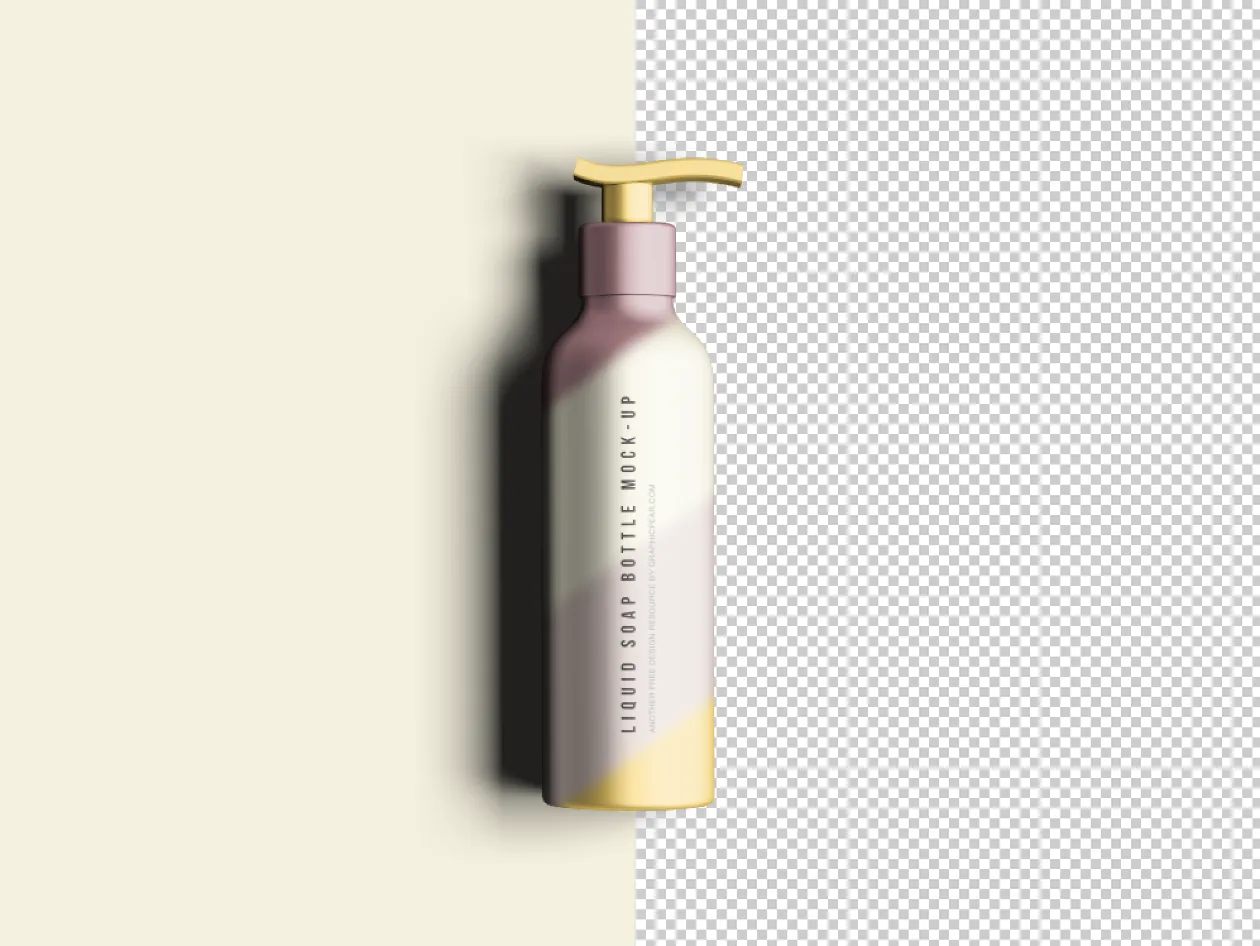 沐浴液洗发水按压瓶外观设计样机模板 Liquid Soap Bottle Mockup