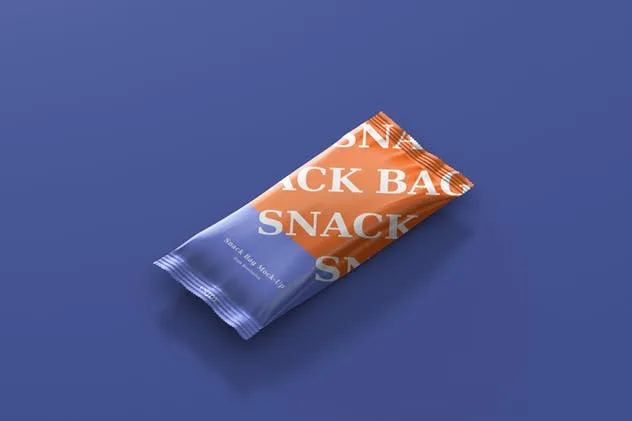 小尺寸糖果零食袋包装样机 Snack Foil Bag Mockup – Slim Size插图(2)