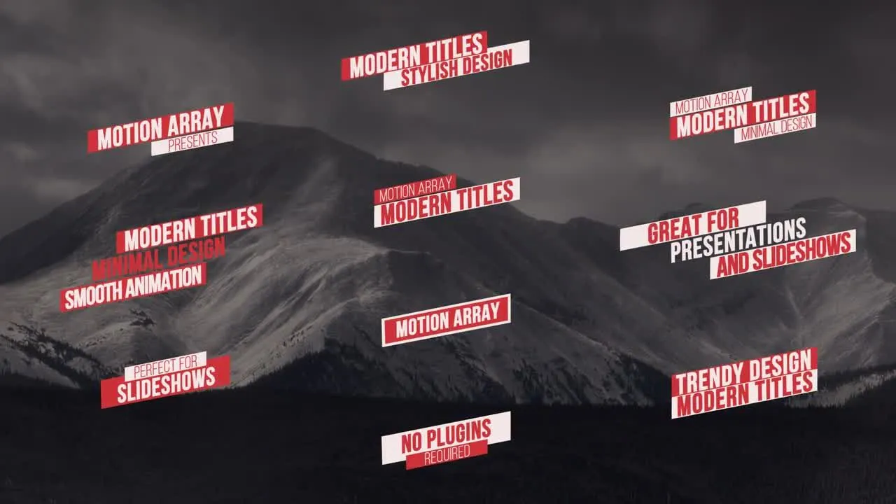 55个标题包动画排版标题像素设计精选AE模板