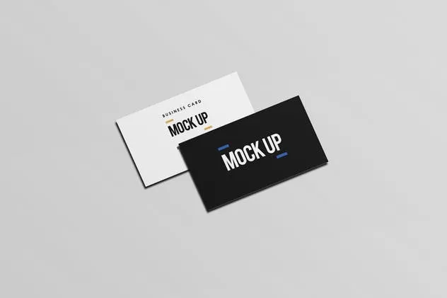 等距平铺企业名片设计样机模板 Business Card Mock Up插图(5)