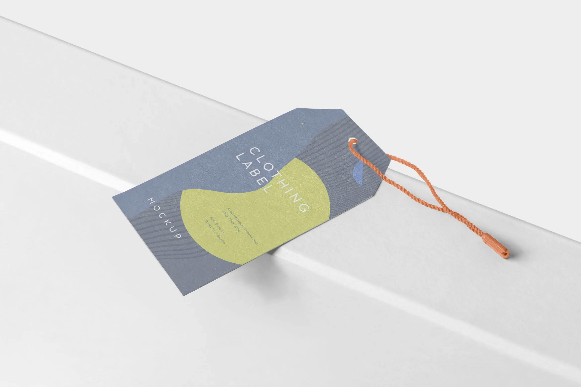 服装挂牌标签设计图样机模板 Clothing Label Mockups插图