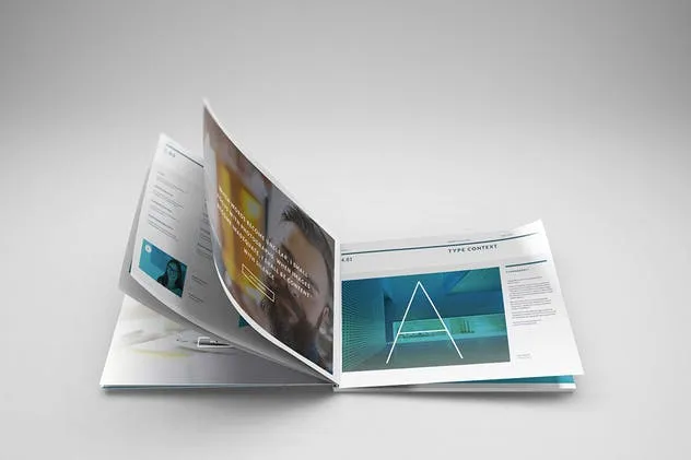 A4横向规格产品目录样机 A4 Landscape Magazine – Catalog Mockups插图(3)