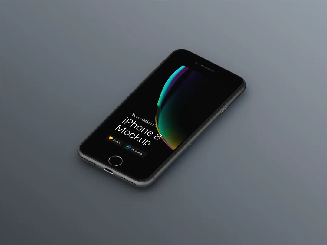 超级主流桌面&移动设备样机系列：iPhone 8 苹果智能手机样机 [兼容PS,Sketch;共3.72GB]插图(3)