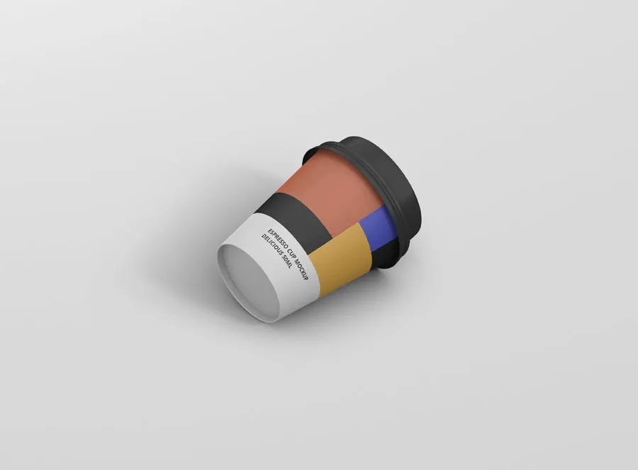 浓缩咖啡杯一次性纸杯素材库精选 Espresso Coffee Cup Mockup插图(5)