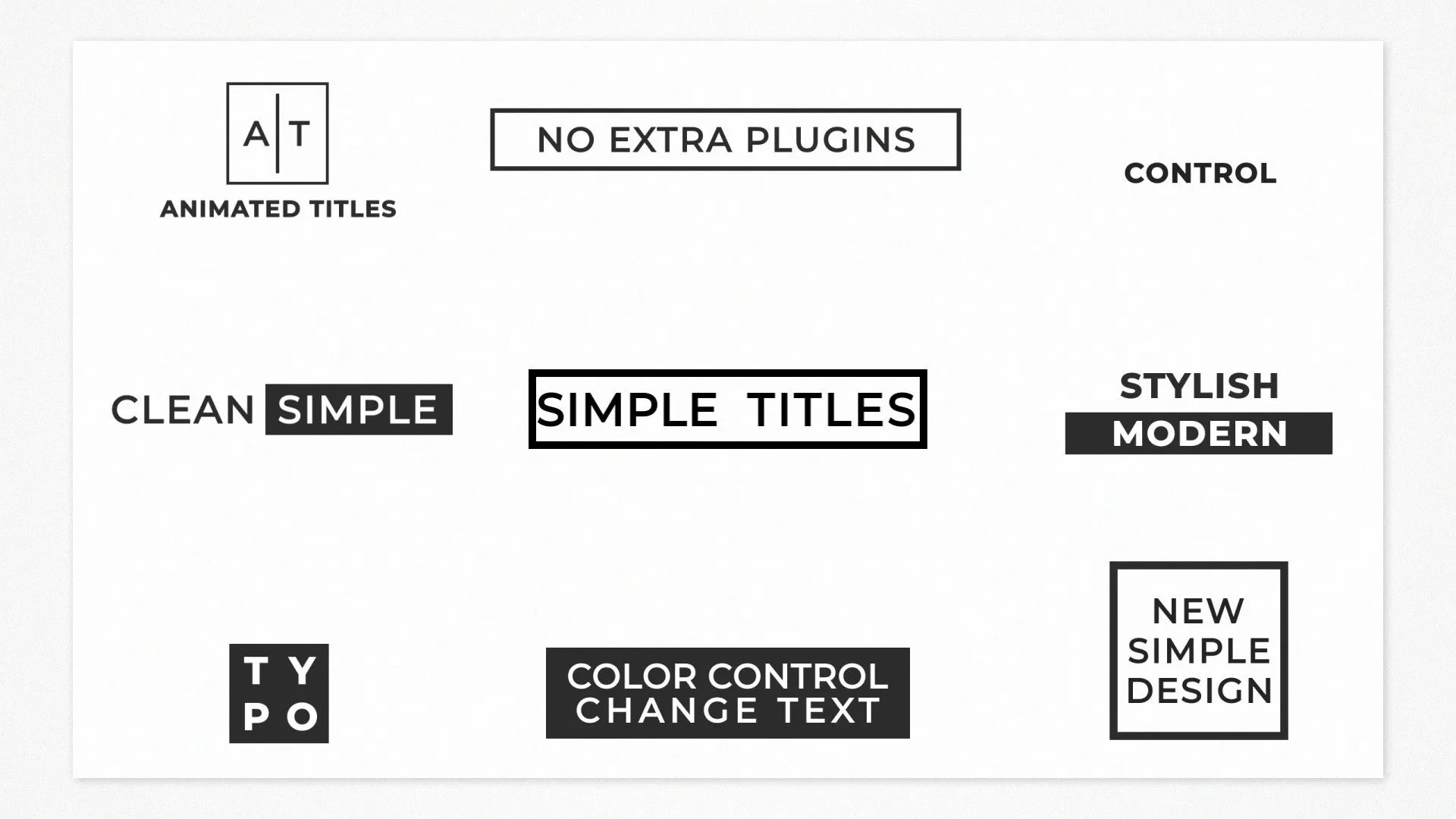 平滑动态全屏标题像素设计精选AE模板