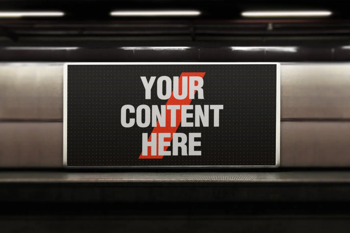 地铁灯箱广告牌效果图样机素材库精选 Subway Billboard Poster Mockup插图