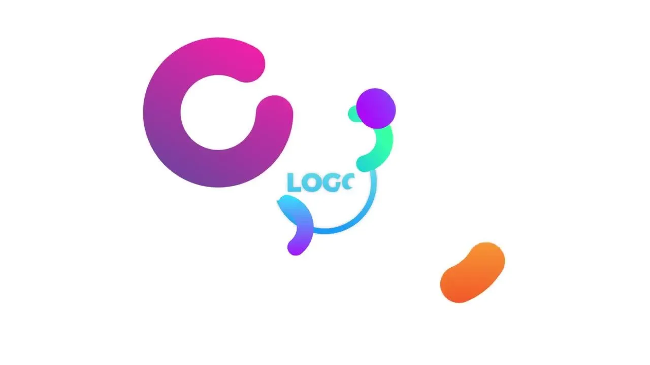 炫酷旋转粒子logo展示像素设计精选AE模板