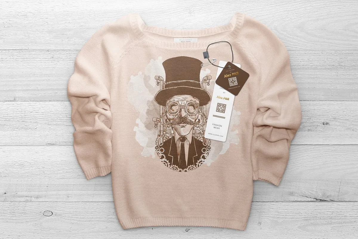 女式时尚印花毛衣服装样机 Women#8217;s Sweater Mockups