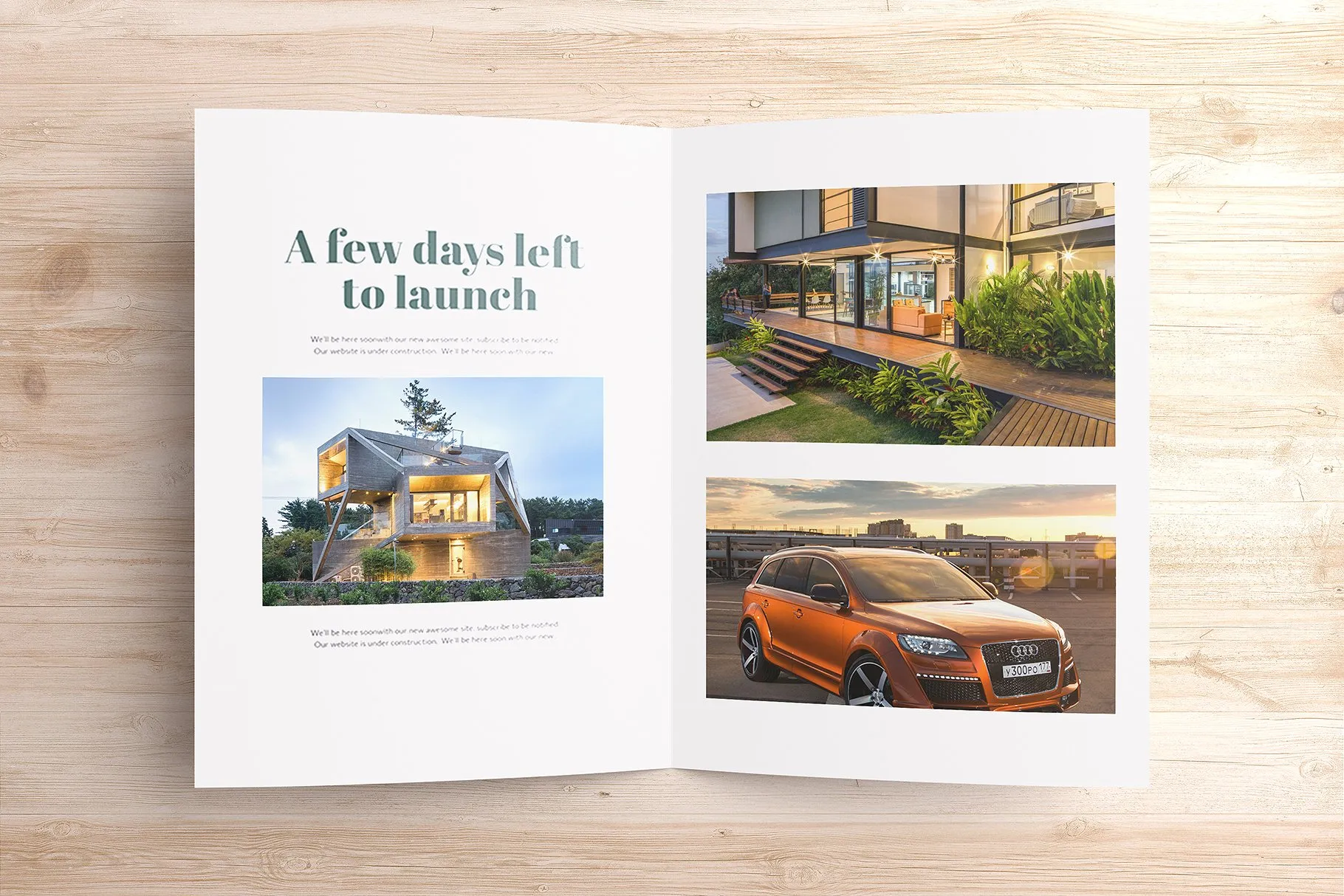 对折小册子样机模板 Half-Fold brochure Mockups插图(3)