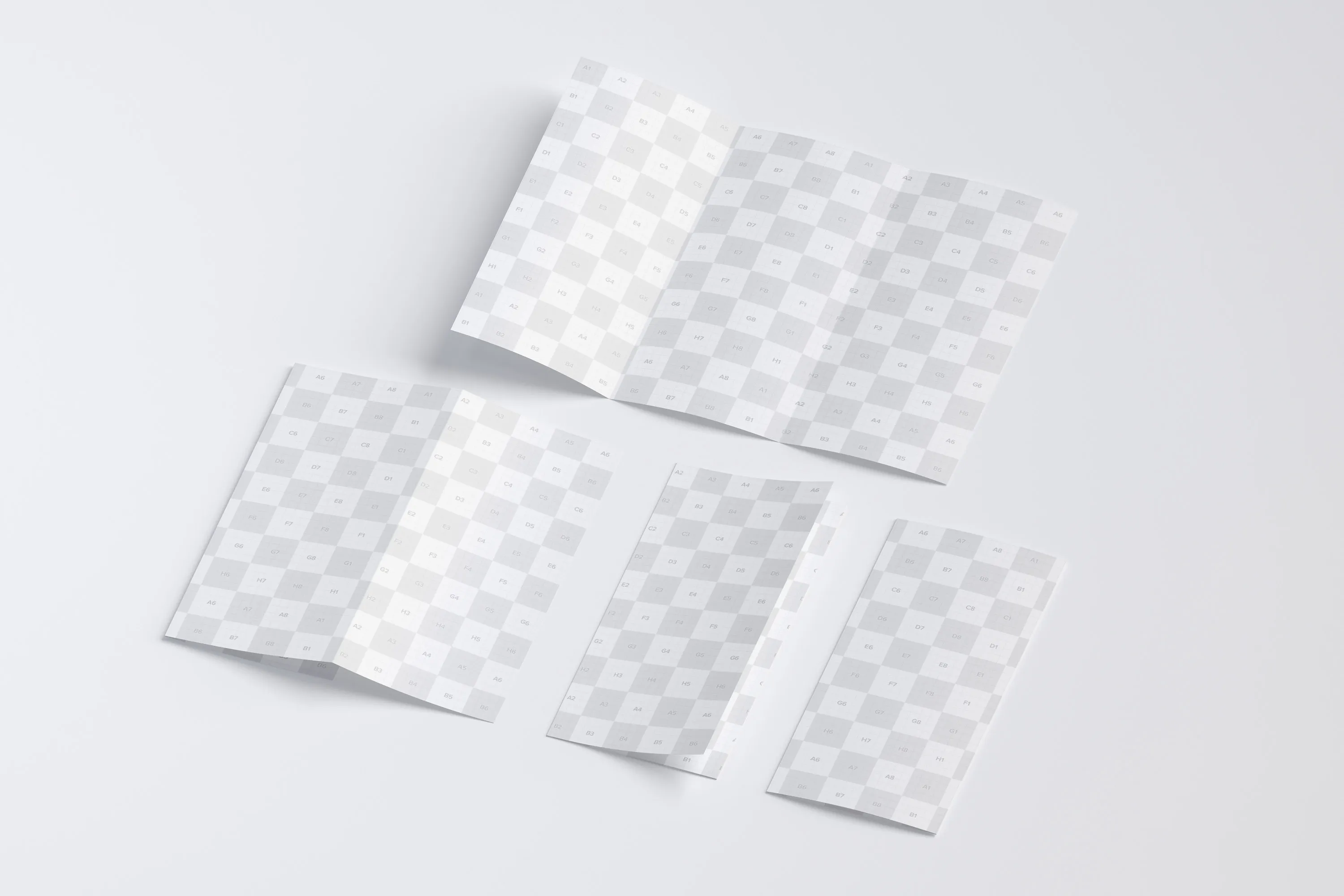 A4大小三折页企业宣传传单设计效果图样机模板05 A4 Trifold Brochure Mockup 05插图(1)