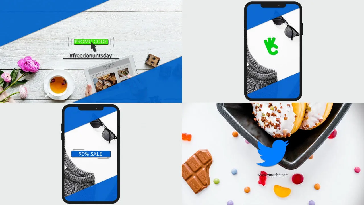 梦幻般促销徽标像素设计精选AE模板