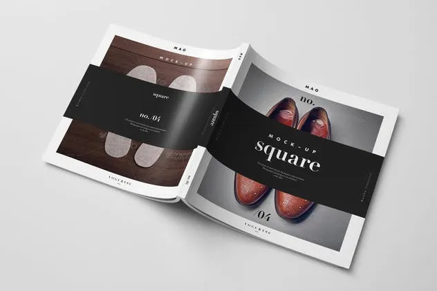 方形杂志画册样机 Square Magazine Mock-up插图(7)