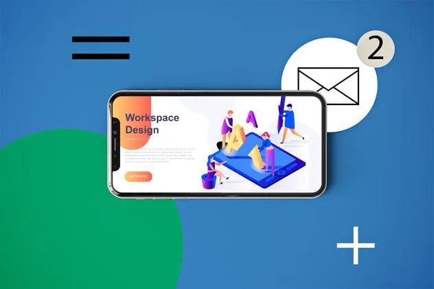 社交媒体APP应用&Web网站设计样机模板 Social Media App MockUp插图(2)