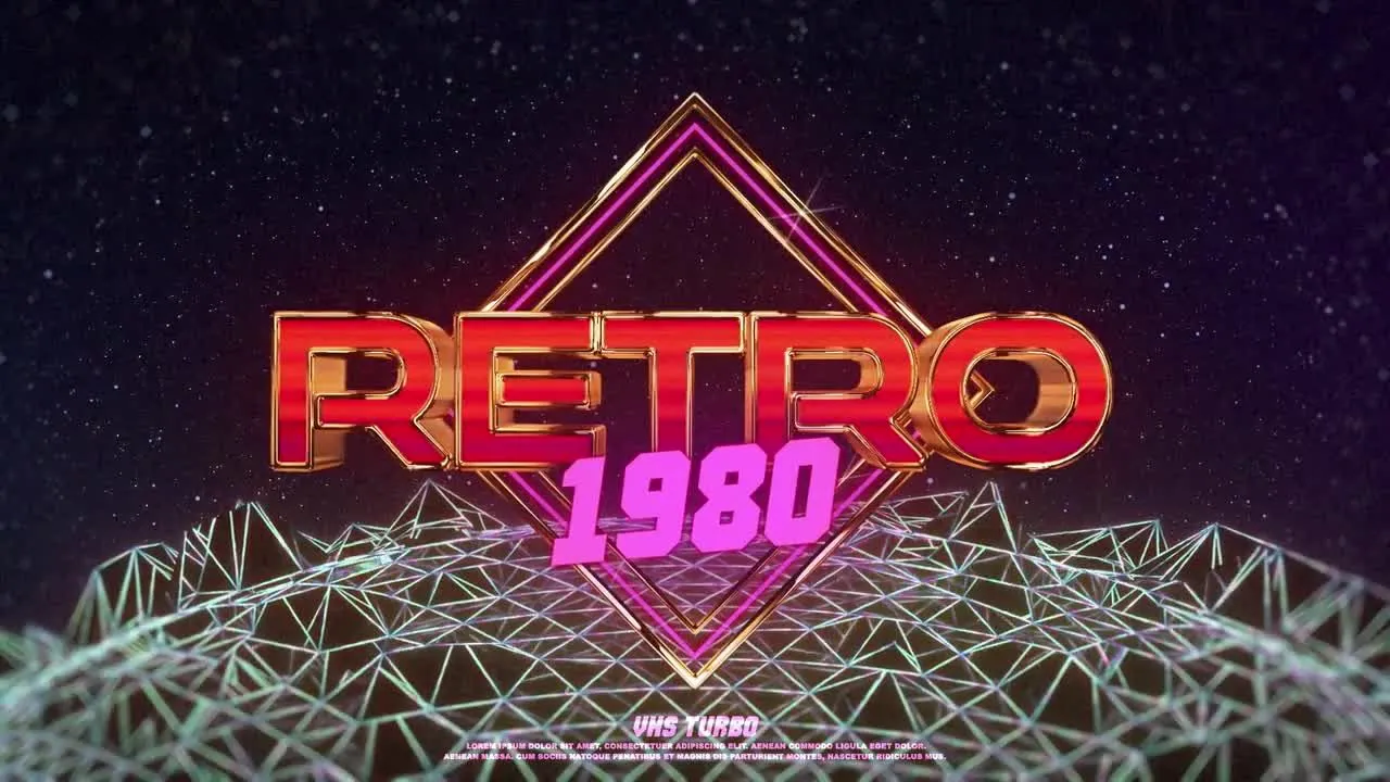 复古动画徽标显示像素设计精选AE模板