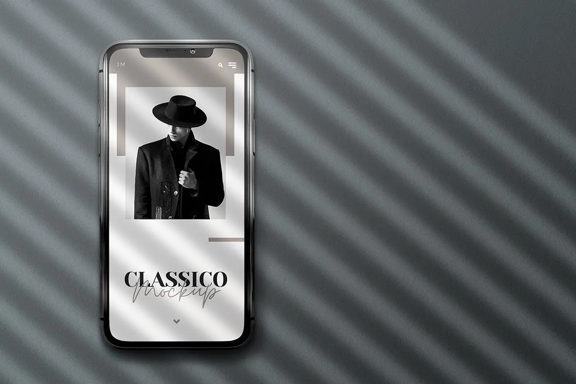 优雅阴影背景iPhone智能手机屏幕预览样机 Modern Mobile Mockups插图(3)