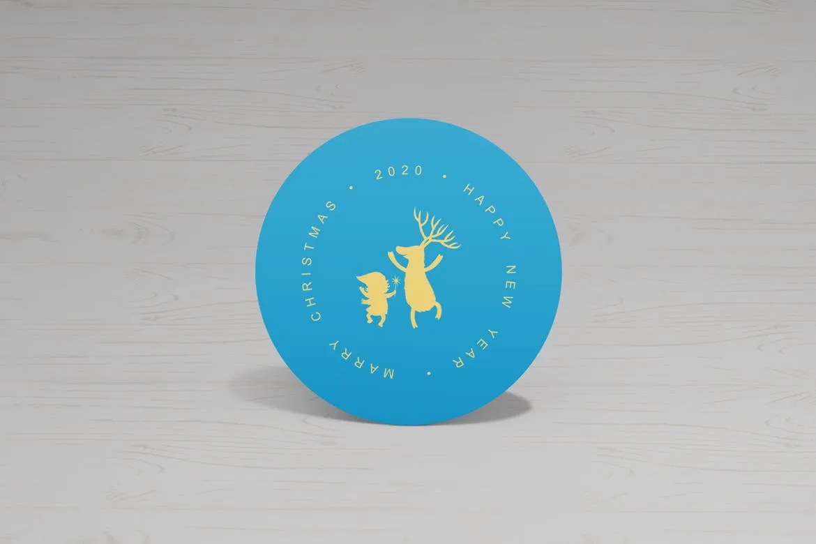 圆形卡片/贴纸设计效果图样机素材库精选v1 Round Cards / Stickers Mock-Ups Vol.1插图(3)