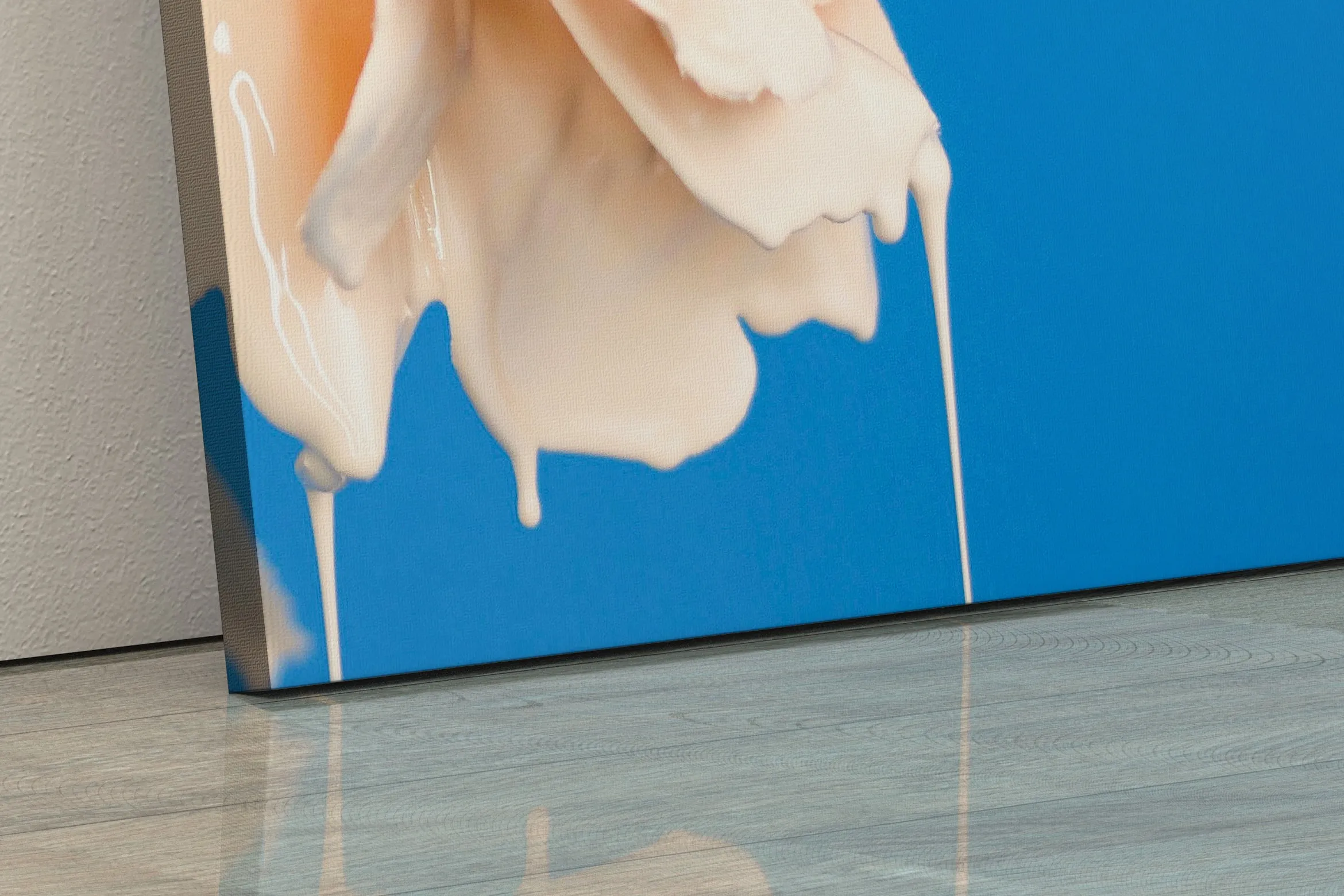 画像/人像/绘画展览画布样机模板 Portrait Canvas Frame Mockup Leaning on Wall插图(3)