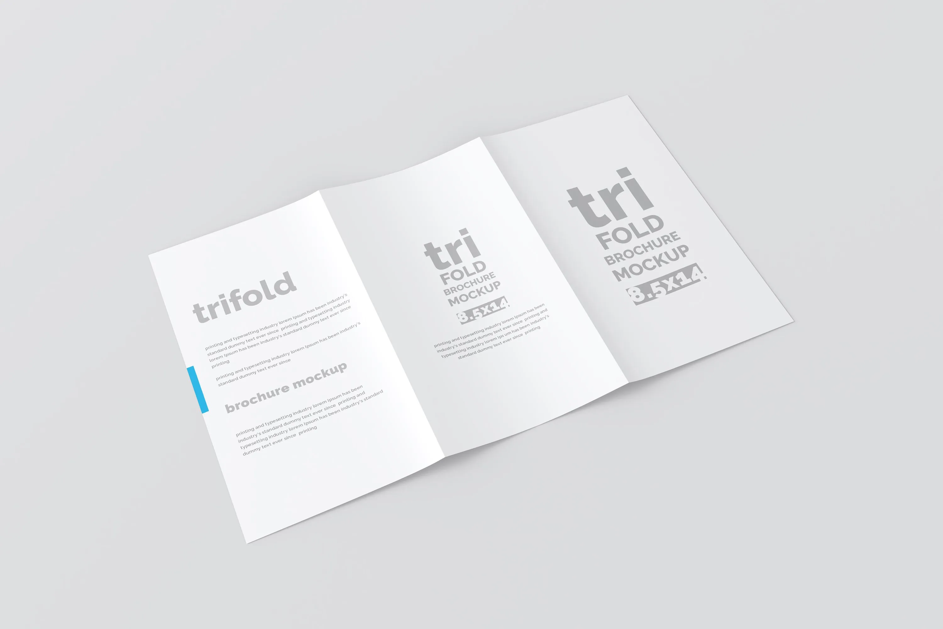 高品质的三折页小册子展示模型Mockups下载[psd]插图(4)