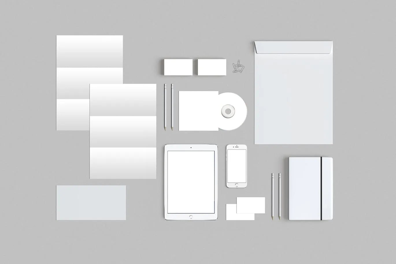 品牌VI标识设计企业办公文具素材库精选模板06 Brand Identity / Stationery Mockup 06插图(1)