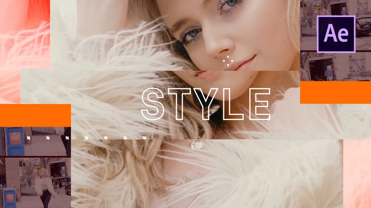 时尚过渡效果时尚开启者像素设计精选AE模板