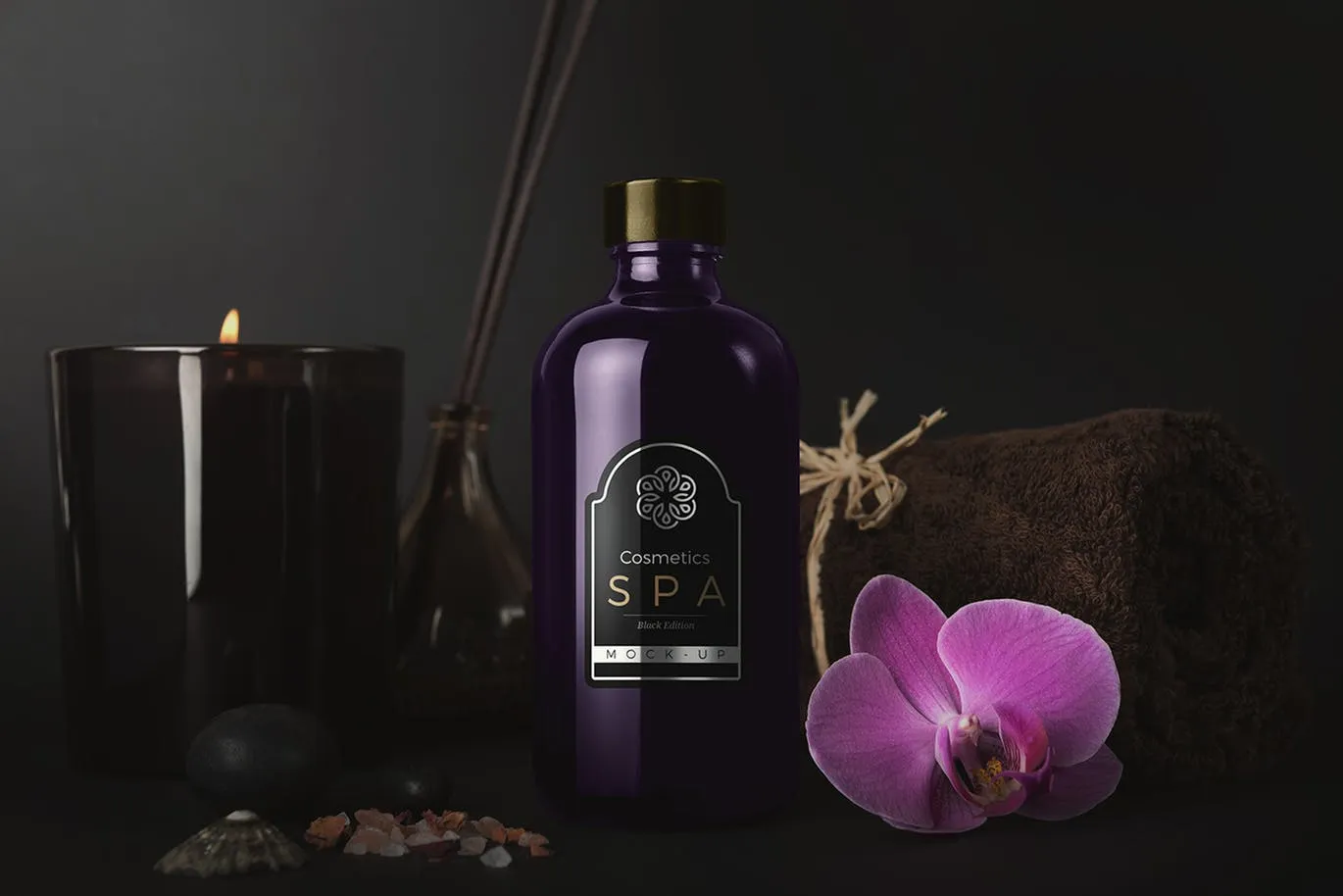 高品质的高端会所SPA化妆品样机展示模型mockups插图(7)
