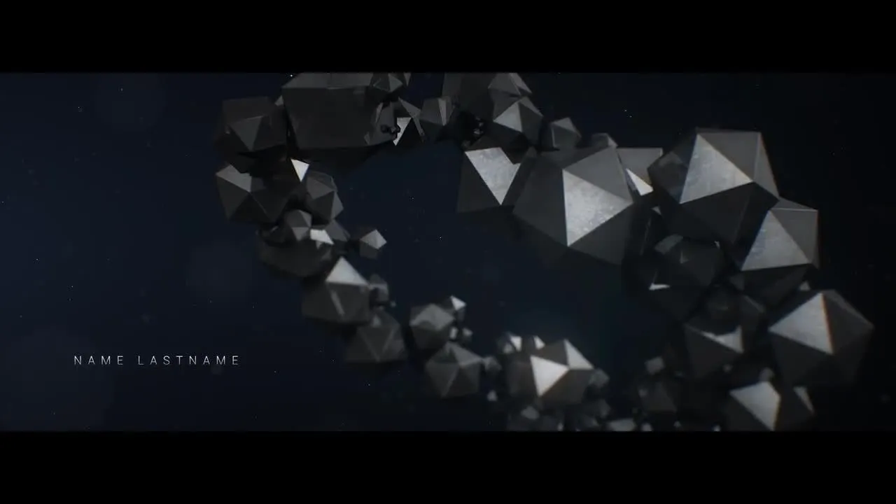 金属文本元素系列电影标题像素设计精选AE模板