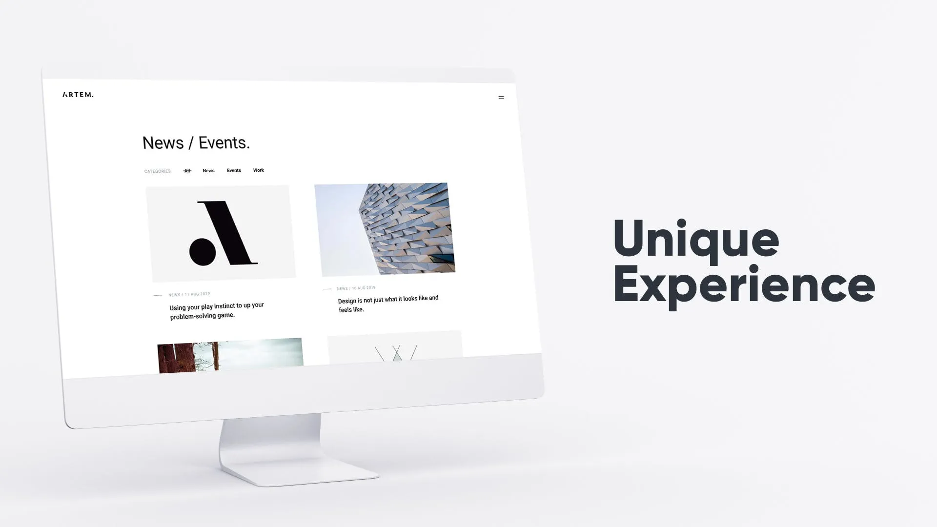 网站UI界面设计效果图预览白色iMac电脑样机模板 White iMac Mockup插图(11)