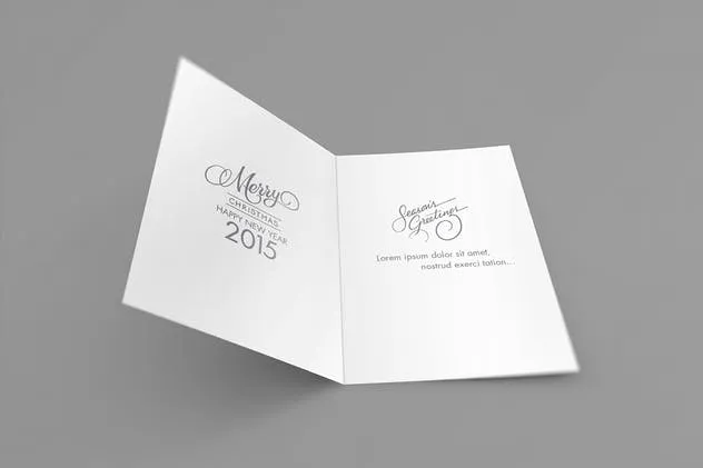 圣诞节贺卡样机模板 Greeting Card Mockups插图(1)
