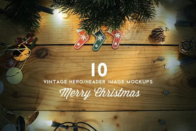 圣诞节主题巨无霸/Header设计样机 Christmas Hero / Header Mockup插图(3)