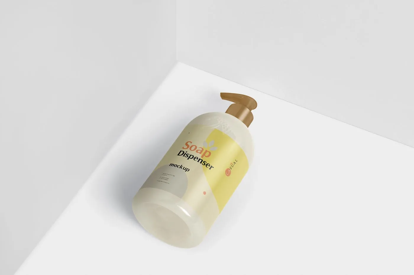 沐浴露/洗发水按压瓶外观设计样机 Soap Dispenser Mockup – Round Shape插图(4)