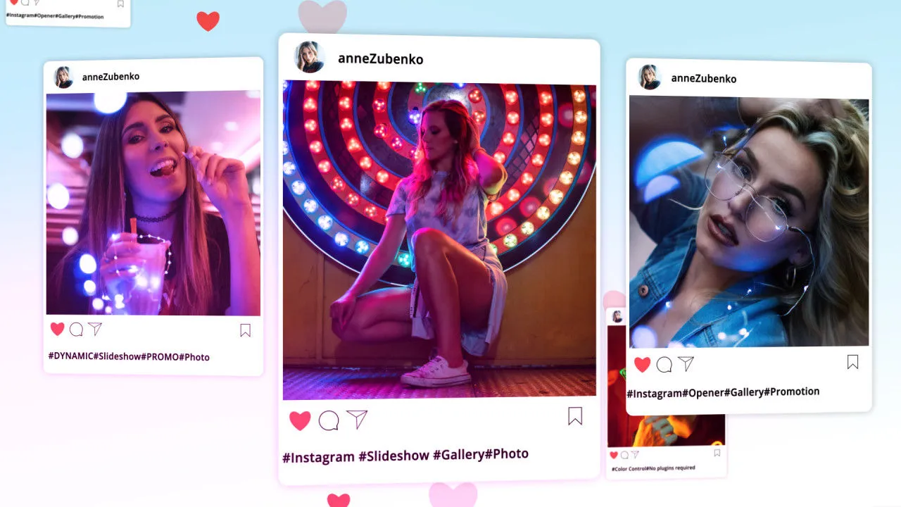 时尚活力的Instagram幻灯片像素设计精选AE模板