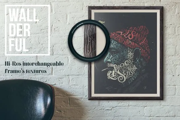 奢华室内画框相框样机模板 “Wallderful” – Frames Mockups插图(3)
