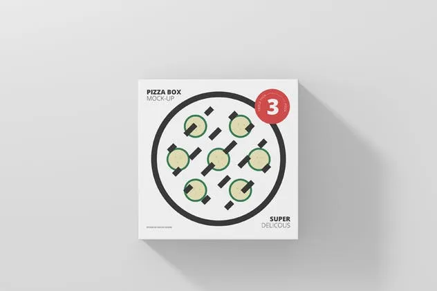 披萨外卖外带包装盒样机 Pizza Box Mockup – Triple Pack插图(8)